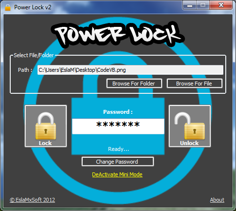 Power Lock v2 أداة بسيطة لقفل الملفات والفولدرات المهمة بباسورد وأكثر…